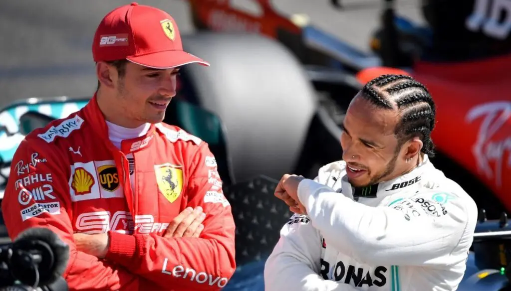 Charles Leclerc e Lewis Hamilton