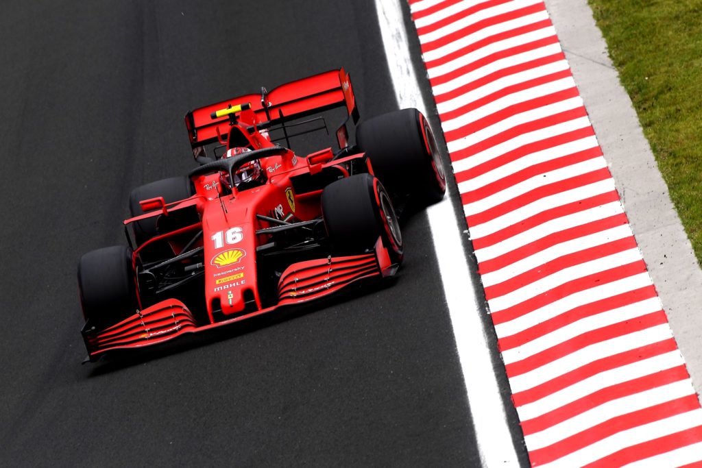 Leclerc alla guida della SF1000 all'Hungaroring